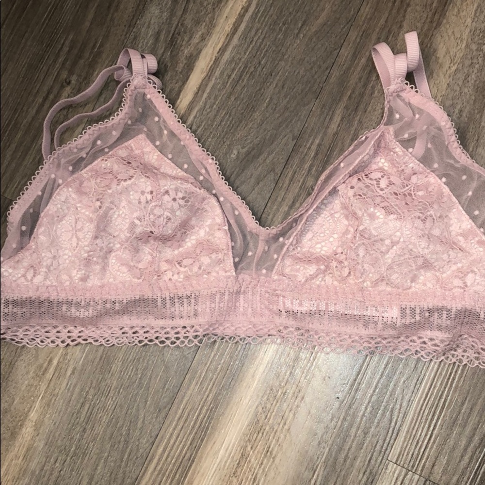 Polka dot lace bra